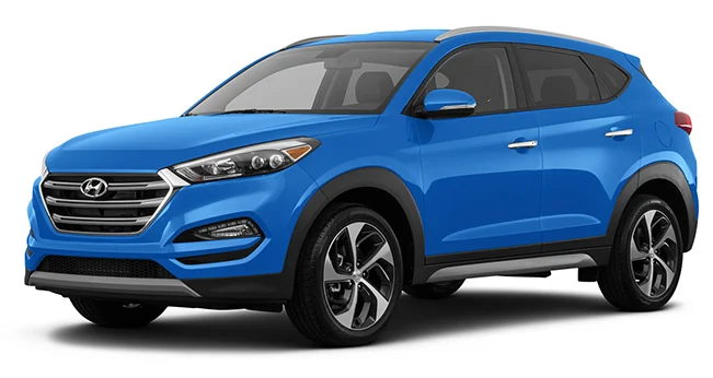 Blue Hyundai Tucson