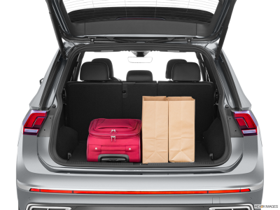 2022 Volkswagen Tiguan cargo area with loaded items
