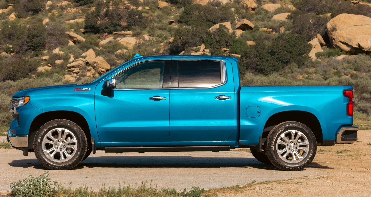 Side profile of Chevrolet Silverado