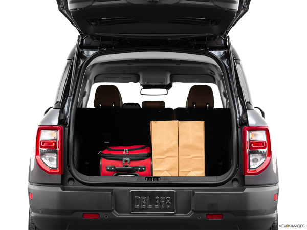 2022 Ford Bronco Sport cargo area with loaded items
