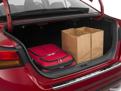 2022 Nissan Altima trunk with loaded items