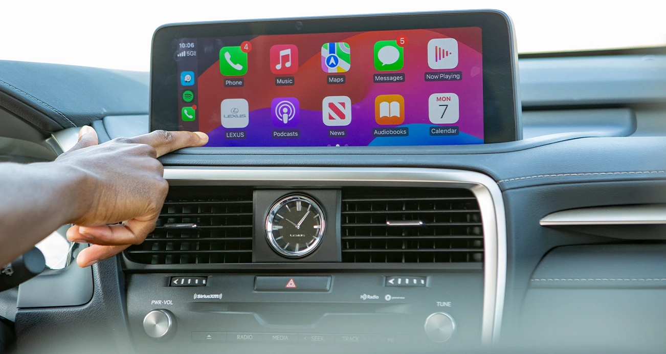 Lexus RX Touchscreen with Apple Carplay shown