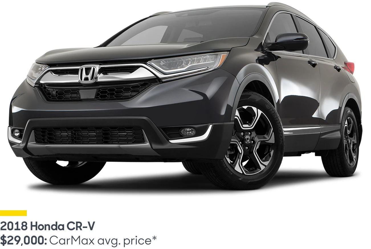 Black 2018 Honda CR-V: CarMax average price $29,000