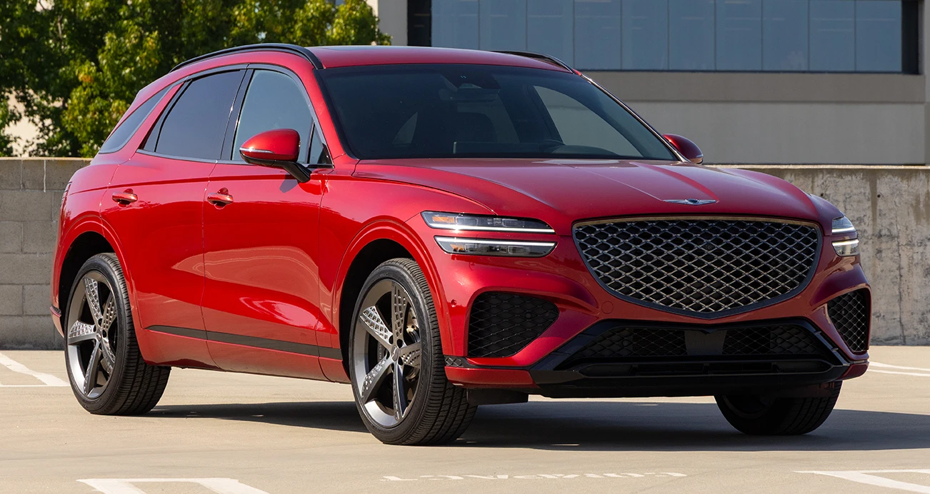 Red Genesis GV70 exterior