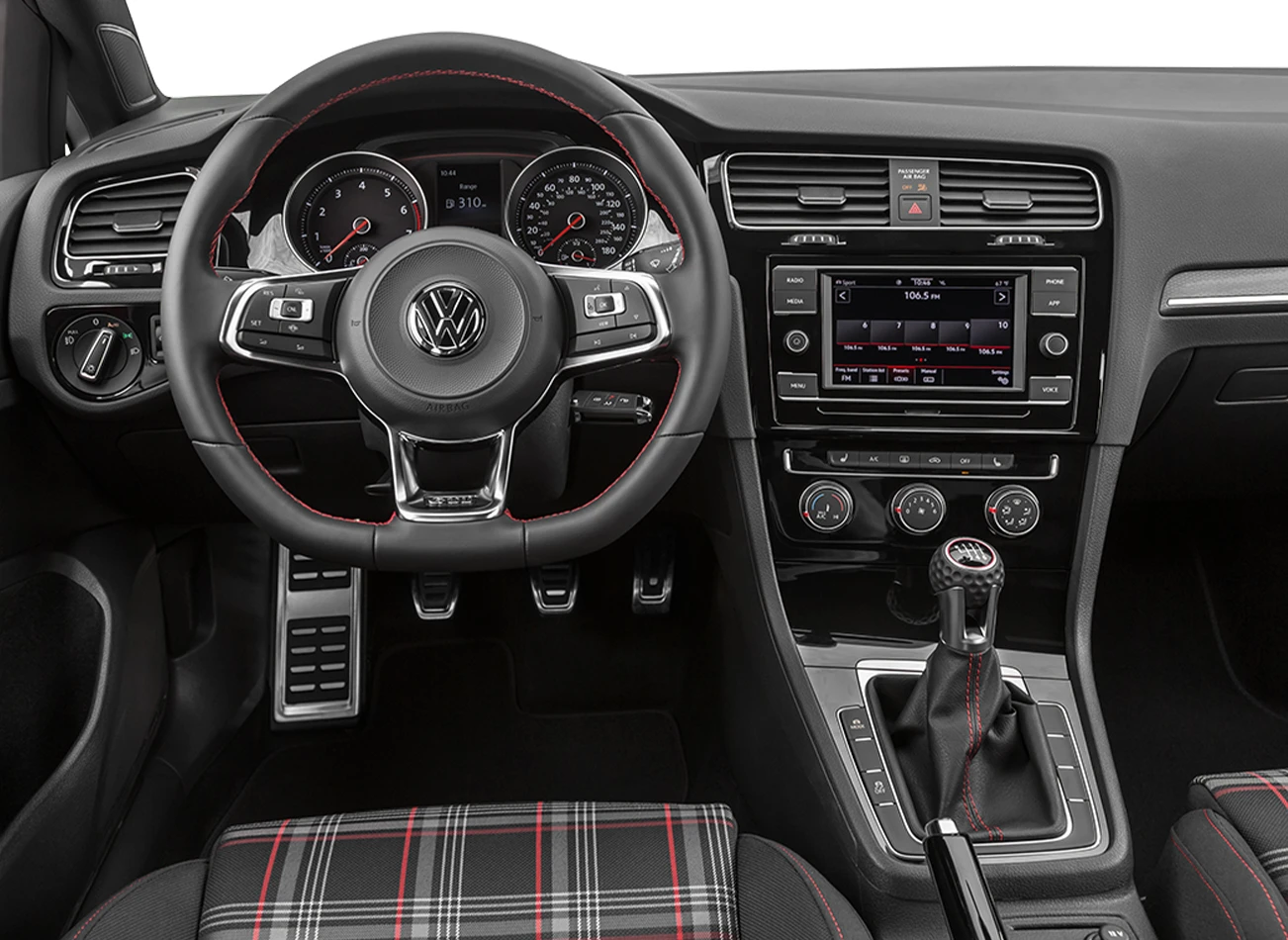 2020 Volkswagen GTI Review: Steering wheel and dashboard | CarMax