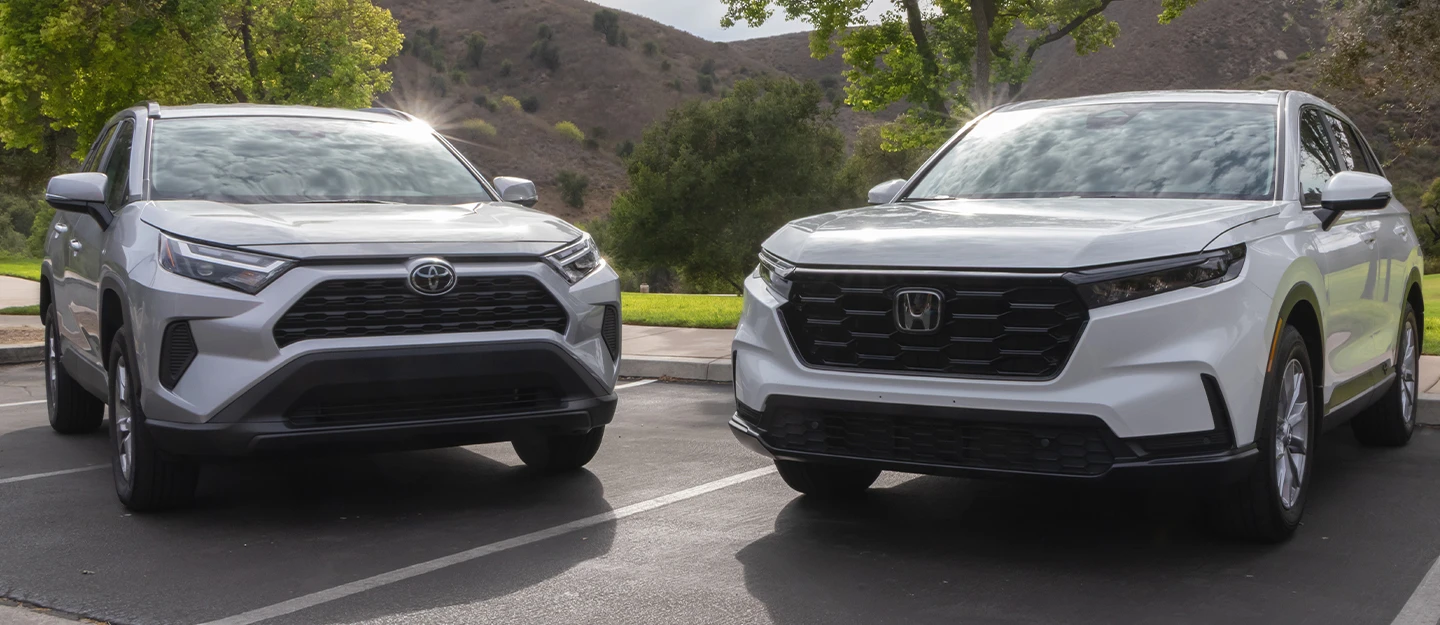 Honda CR-V Toyota RAV4 side by side exterior