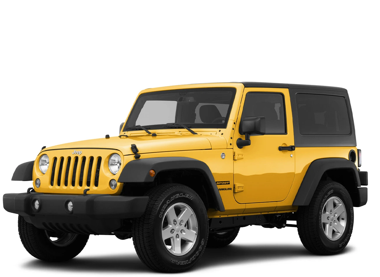 2015 Jeep Wrangler: Side vehicle view yellow jeep | CarMax