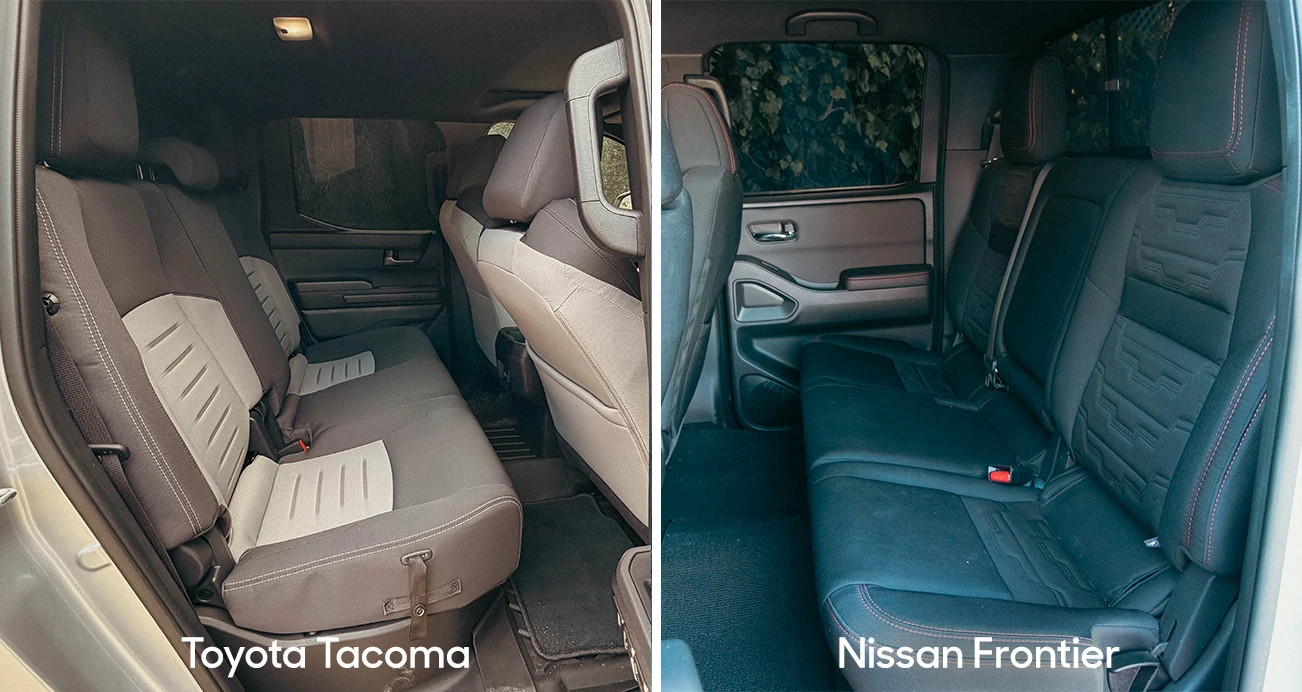 Toyota Tacoma  Nissan Frontier Passenger seats side by side