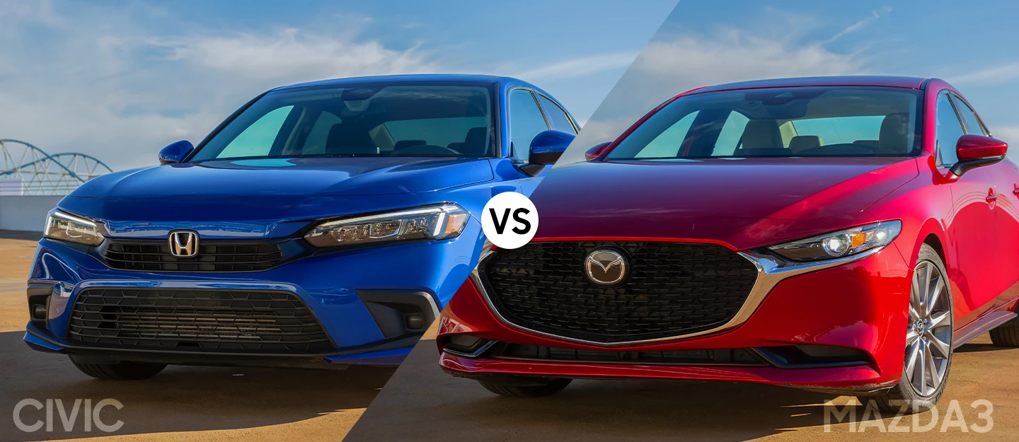 Used Honda Civic vs. Mazda3  side by side
