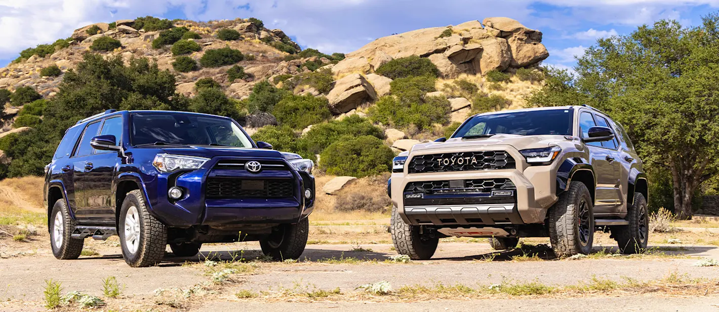 Old vs New Toyota 4Runner parked side by side