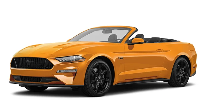Orange Ford Mustang 