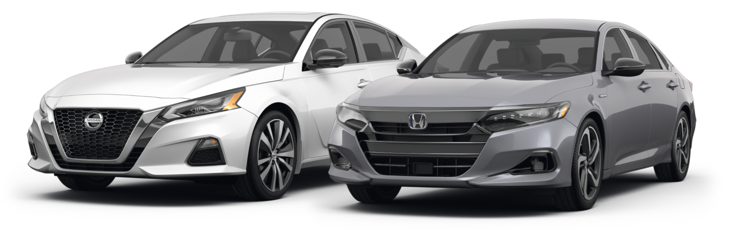 Sedans Honda Accord and Nissan Altima SR-VC
