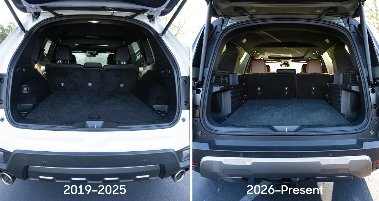 Honda Passport Generation 3 and 4 Cargo side by side