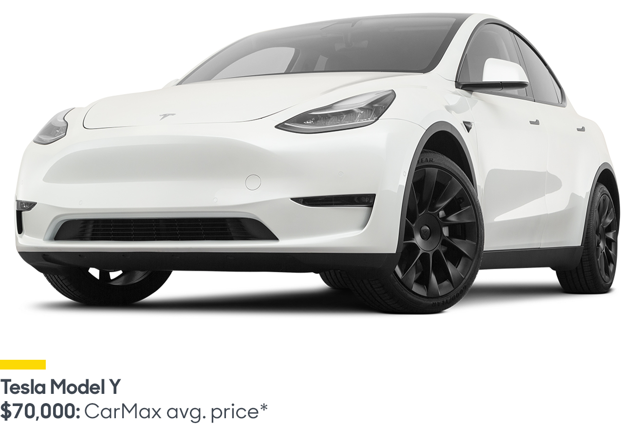 White tesla deals model y price