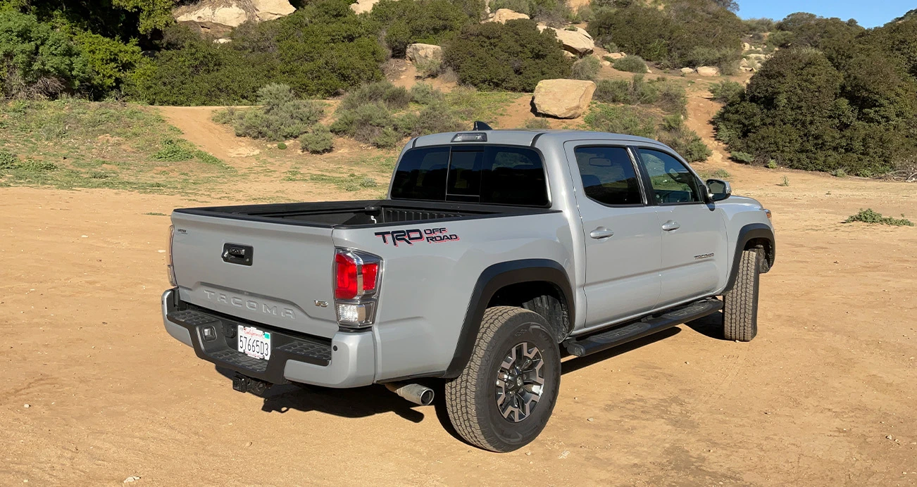 Toyota Tacoma vs. Toyota Tundra: Tacoma Exterior Back View | CarMax