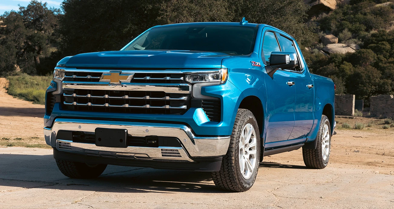 Blue Chevrolet Silverado exterior