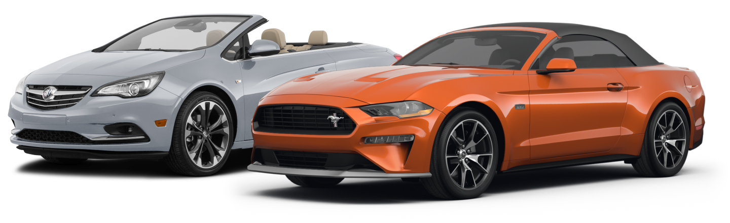 Types hero Ford Mustang and Buick Cascada