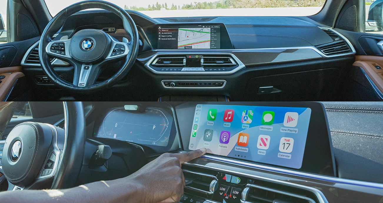 BMW X5 interior touchscreen