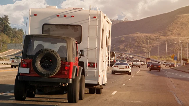 What cars can be flat towed behind an RV?