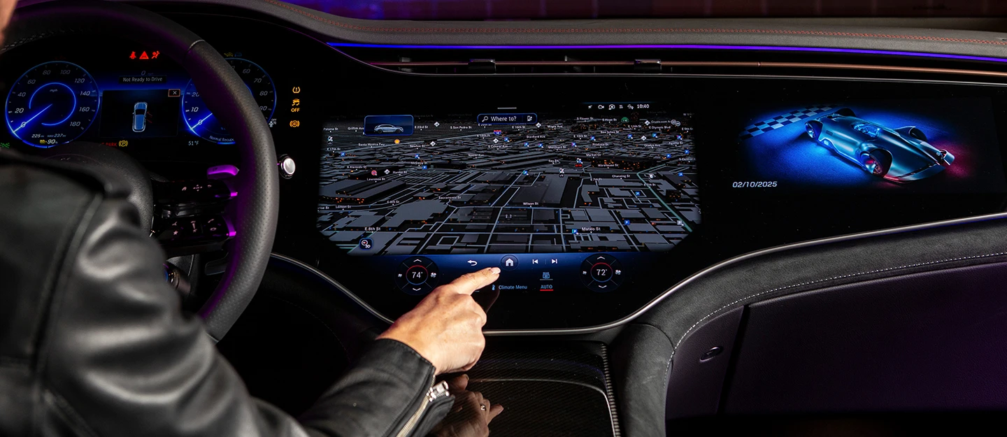 New car technology infotainment screen 