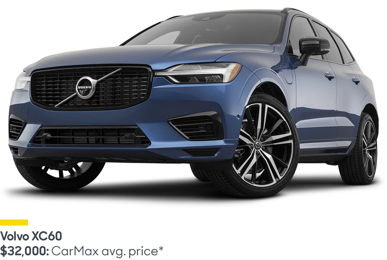 Blue Volvo XC60: CarMax average price $32,000