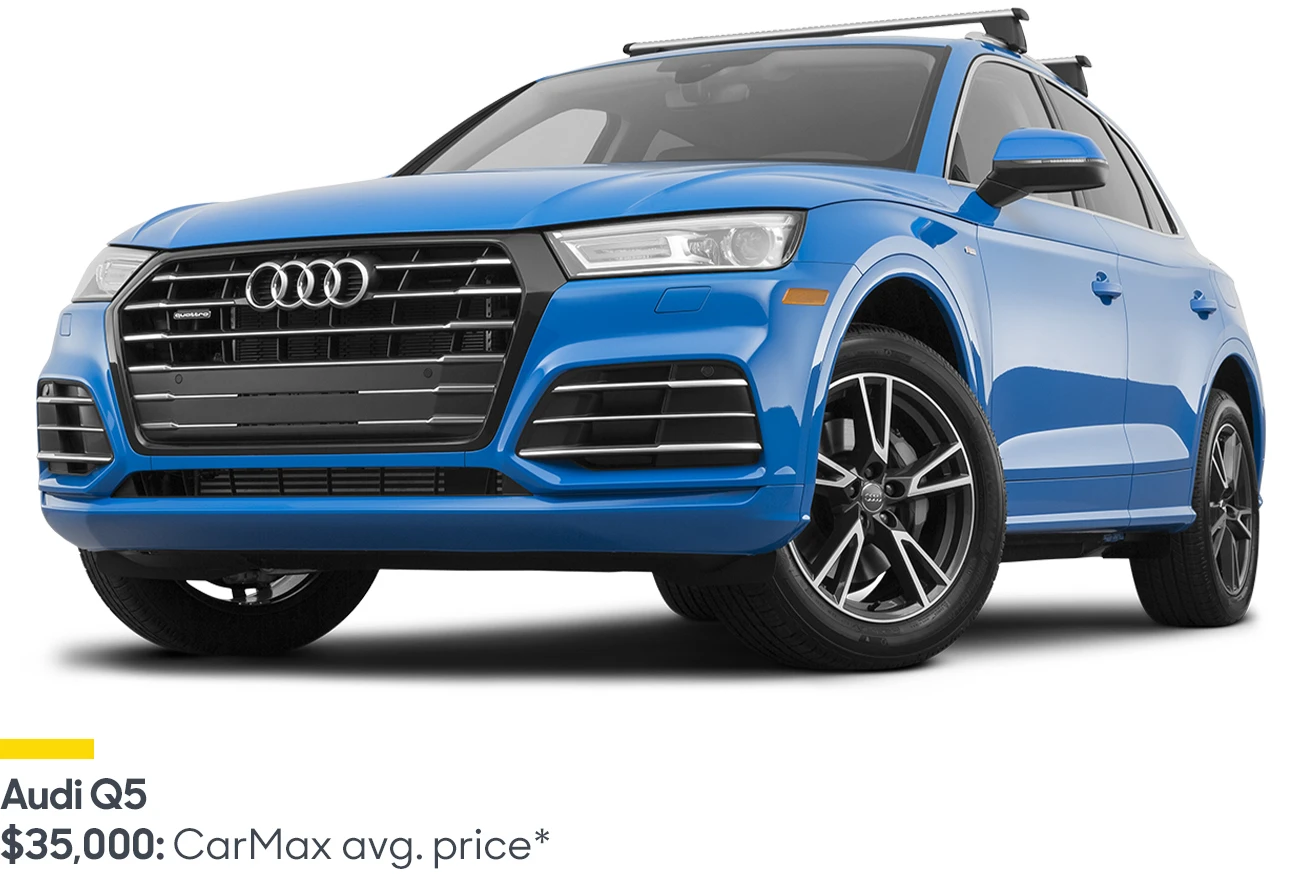 Blue Audi Q5: Average CarMax price $35,000
