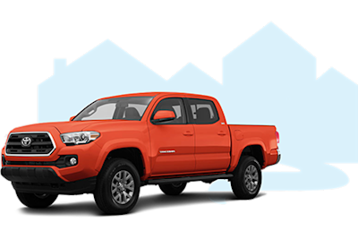 red toyota small truck
