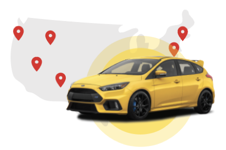 yellow ford focus showing stick shift index map