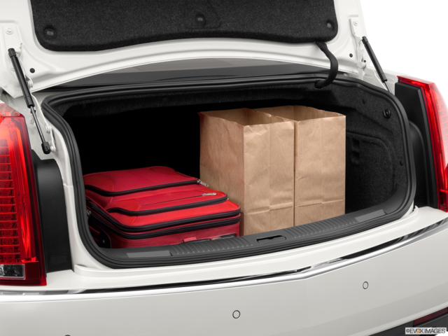 2012 cadillac cts cargo area with stuff