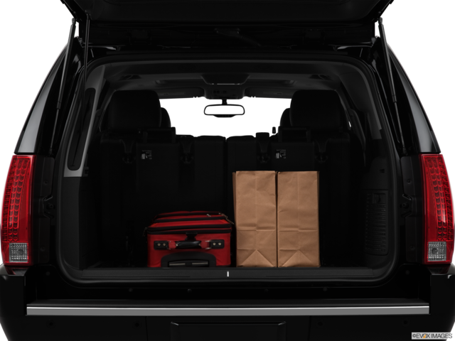 2012 cadillac escalade cargo area with stuff