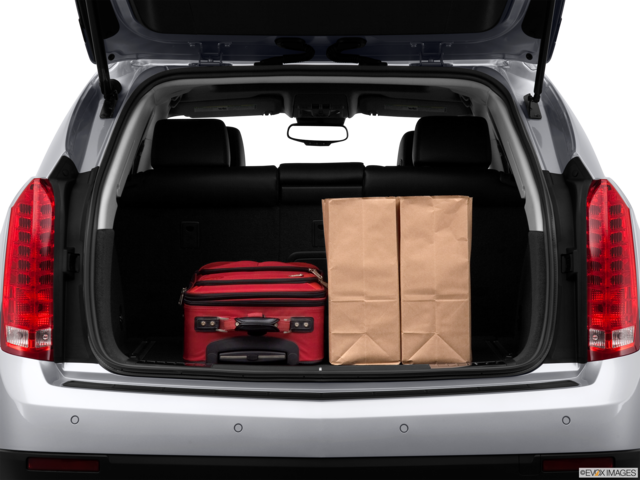 2012 cadillac srx cargo area with stuff