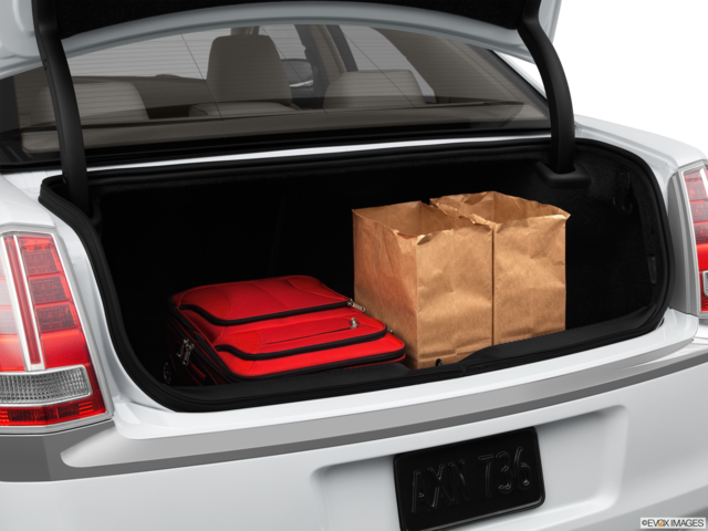 2012 chrysler 300 cargo area with stuff