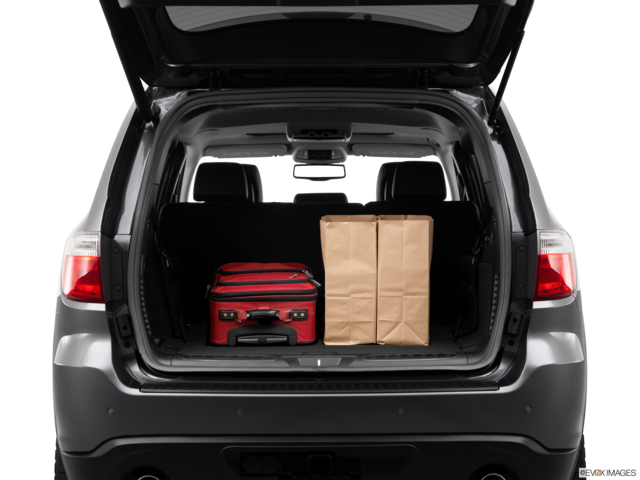 2012 dodge durango cargo area with stuff