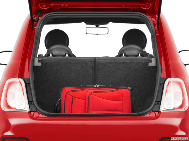 2012 fiat 500 cargo area with stuff
