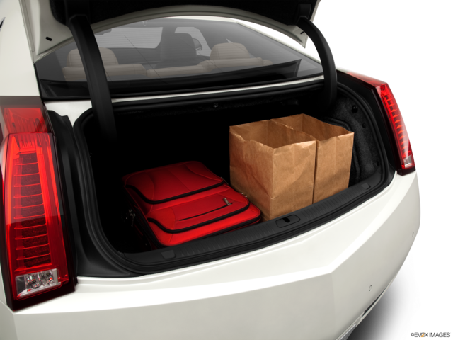 2013 cadillac cts cargo area with stuff