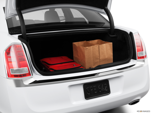 2013 chrysler 300 cargo area with stuff
