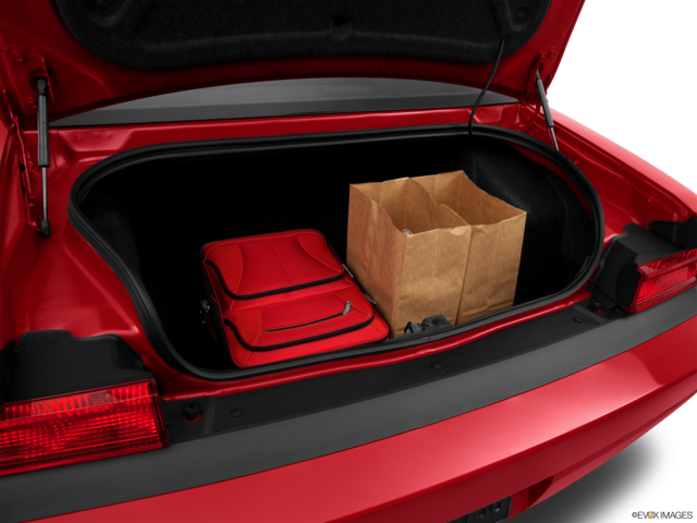 2013 dodge challenger cargo area with stuff