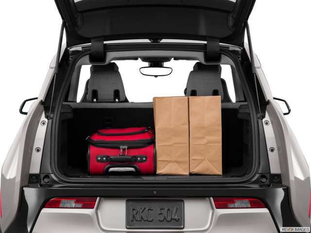 2014 bmw i3 cargo area with stuff