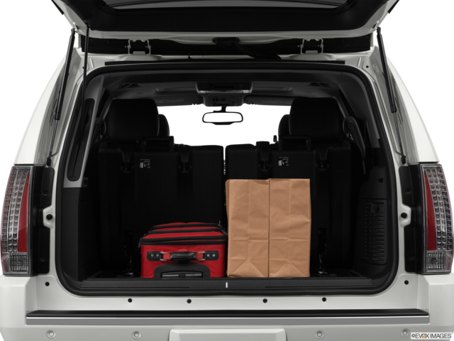 2014 cadillac escalade cargo area with stuff