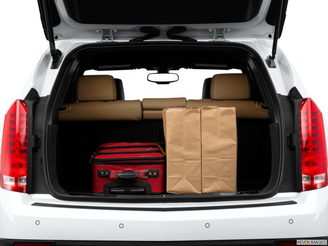 2014 cadillac srx cargo area with stuff