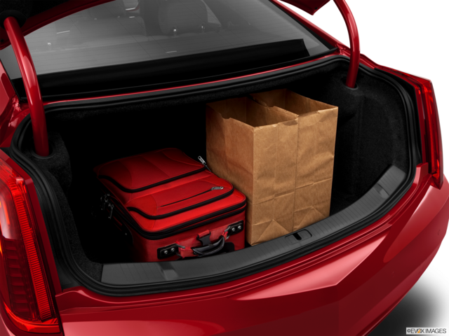 2014 cadillac xts cargo area with stuff