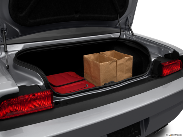 2014 dodge challenger cargo area with stuff