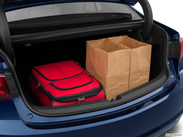 2015 acura tlx cargo area with stuff