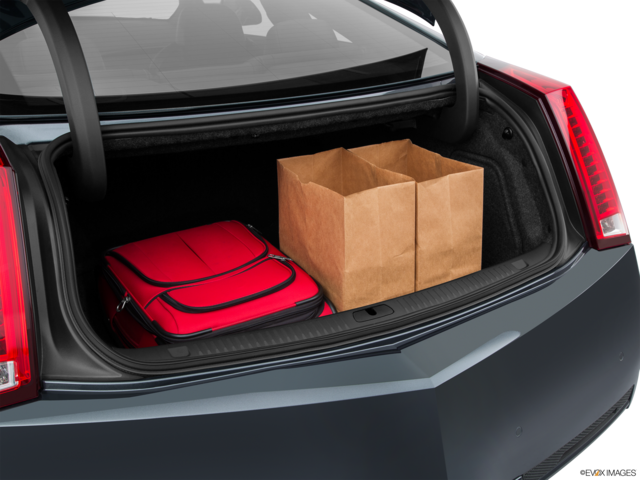 2015 cadillac cts cargo area with stuff