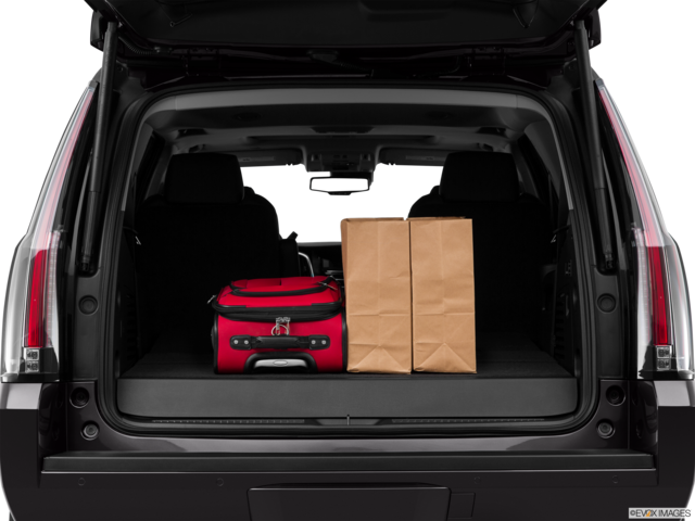 2015 cadillac escalade cargo area with stuff