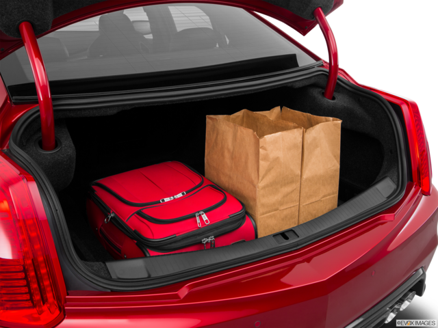 2017 cadillac cts-v cargo area with stuff