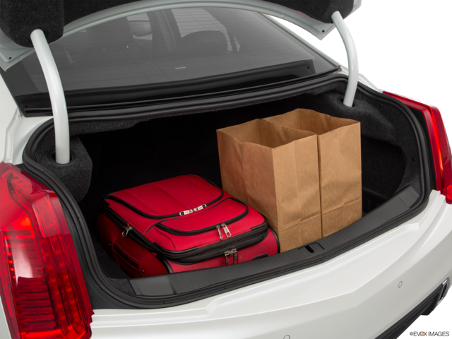 2017 cadillac cts cargo area with stuff