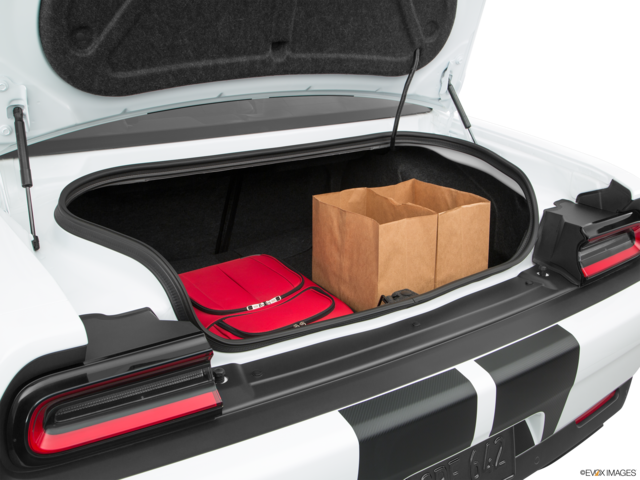2017 dodge challenger cargo area with stuff