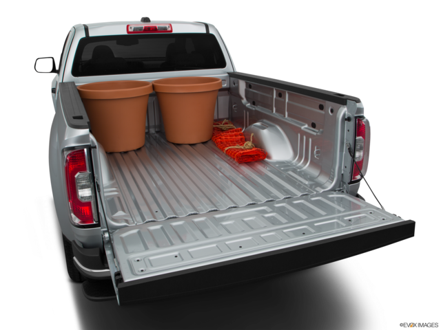 2017 gmc canyon cargo area with stuff