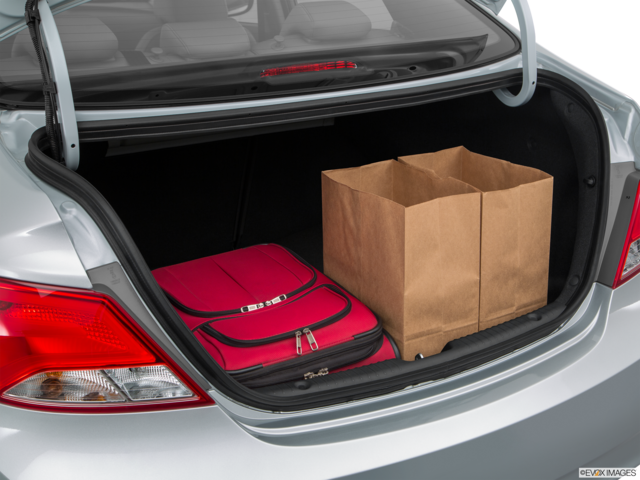 2017 hyundai accent cargo area with stuff